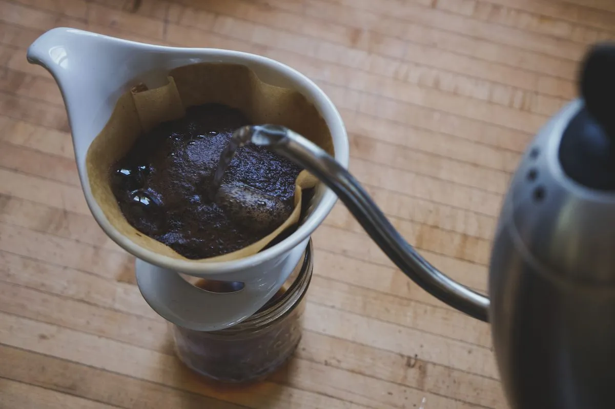 Coffee being brewed — full immersion extraction at its best